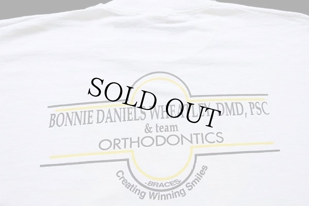 画像5: 90s BONNIE DANIELS WHEATLEY,DMD,PSC&ORTHODONTICS team 太陽 スマイル 矯正 両面プリント Tシャツ 白 XL (5)
