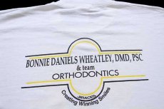 画像5: 90s BONNIE DANIELS WHEATLEY,DMD,PSC&ORTHODONTICS team 太陽 スマイル 矯正 両面プリント Tシャツ 白 XL (5)