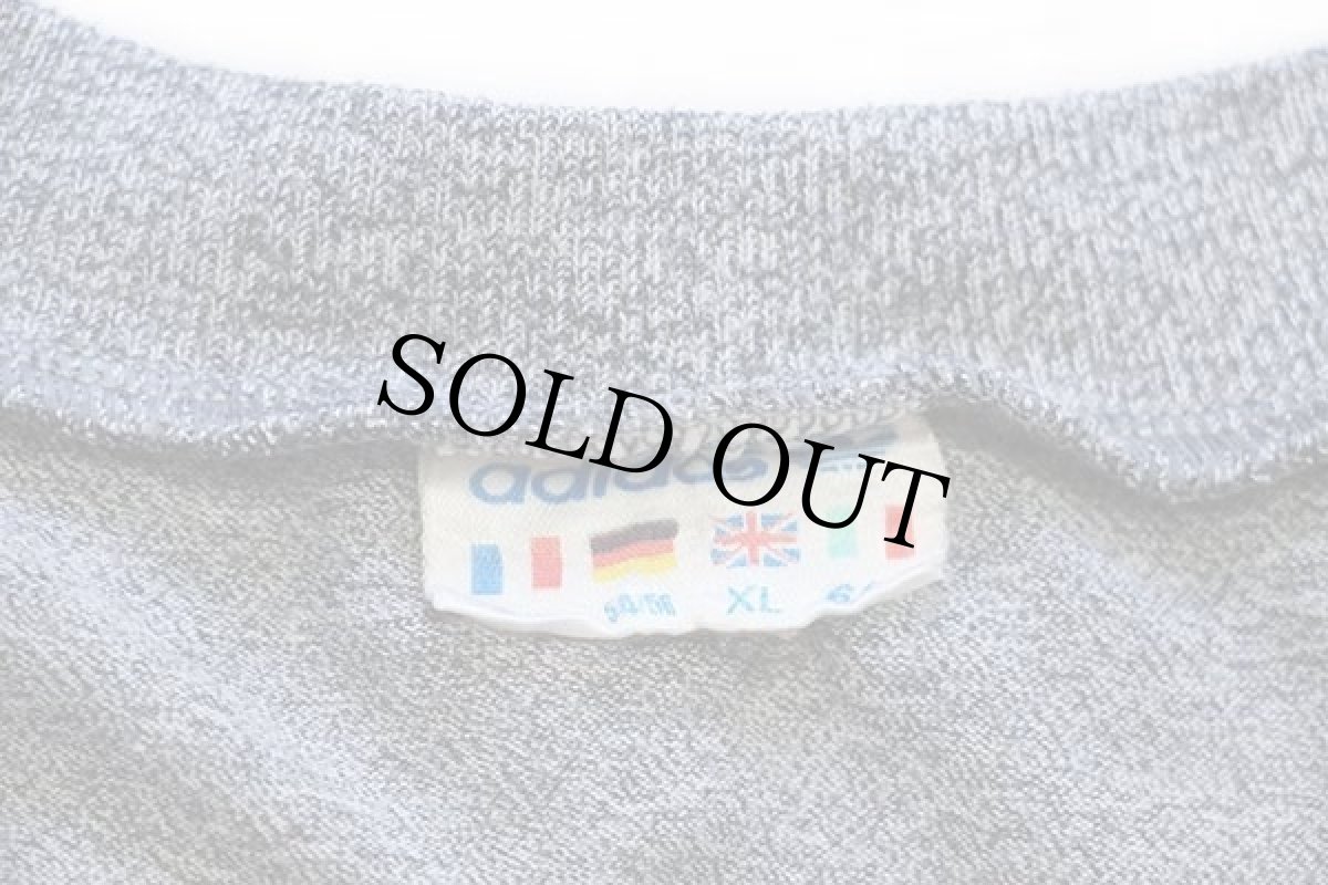 画像4: 70s フランス製 adidasアディダス VENTEX トレフォイル ロゴ ラグランTシャツ 杢グレー XL (4)