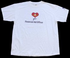 画像2: 00s Garfieldガーフィールド Financial Aid Officer USA Funds 両面プリント コットンTシャツ 白 XL (2)