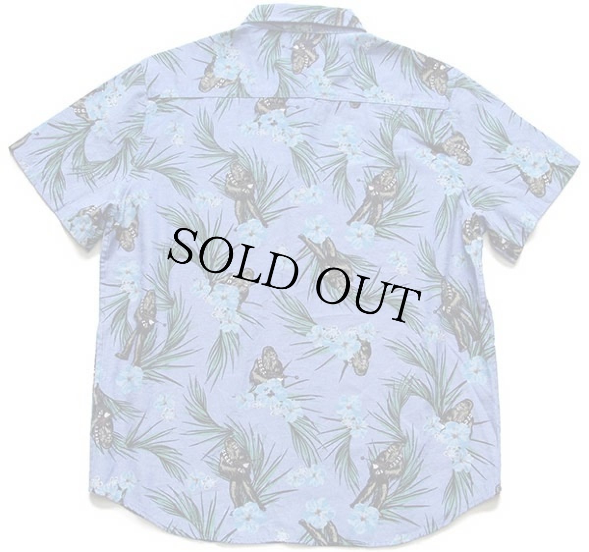 画像2: STAR WARSスターウォーズ チューバッカ×ハイビスカス 総柄 ボタンダウン 半袖 シャツ L (2)