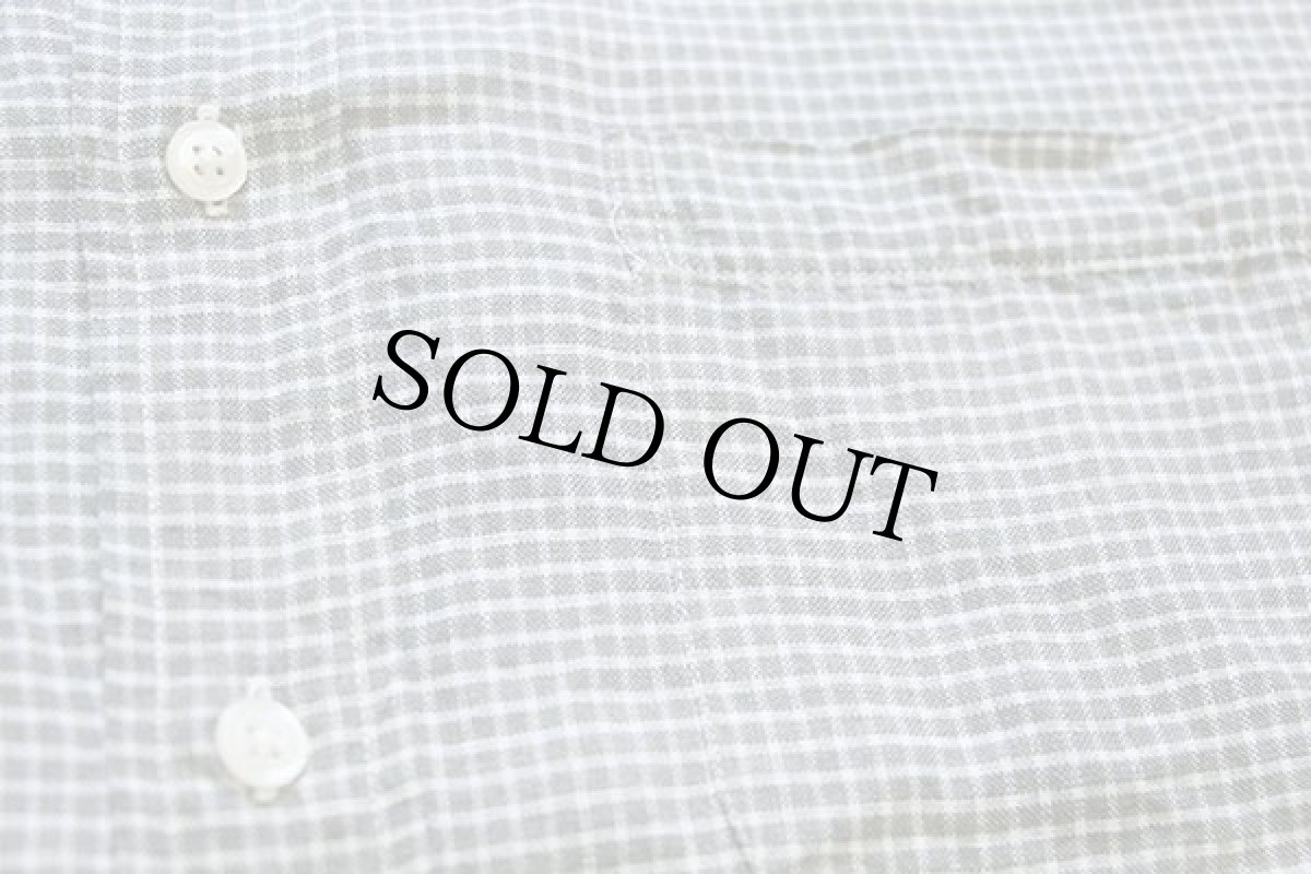 画像5: 00s Brooks Brothersブルックスブラザーズ チェック ボタンダウン 半袖 アイリッシュ リネンシャツ 緑×白 M (5)