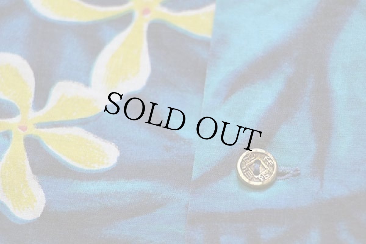 画像6: 60s ハワイ製 UNKNOWN フラワー柄 コットン アロハシャツ (6)