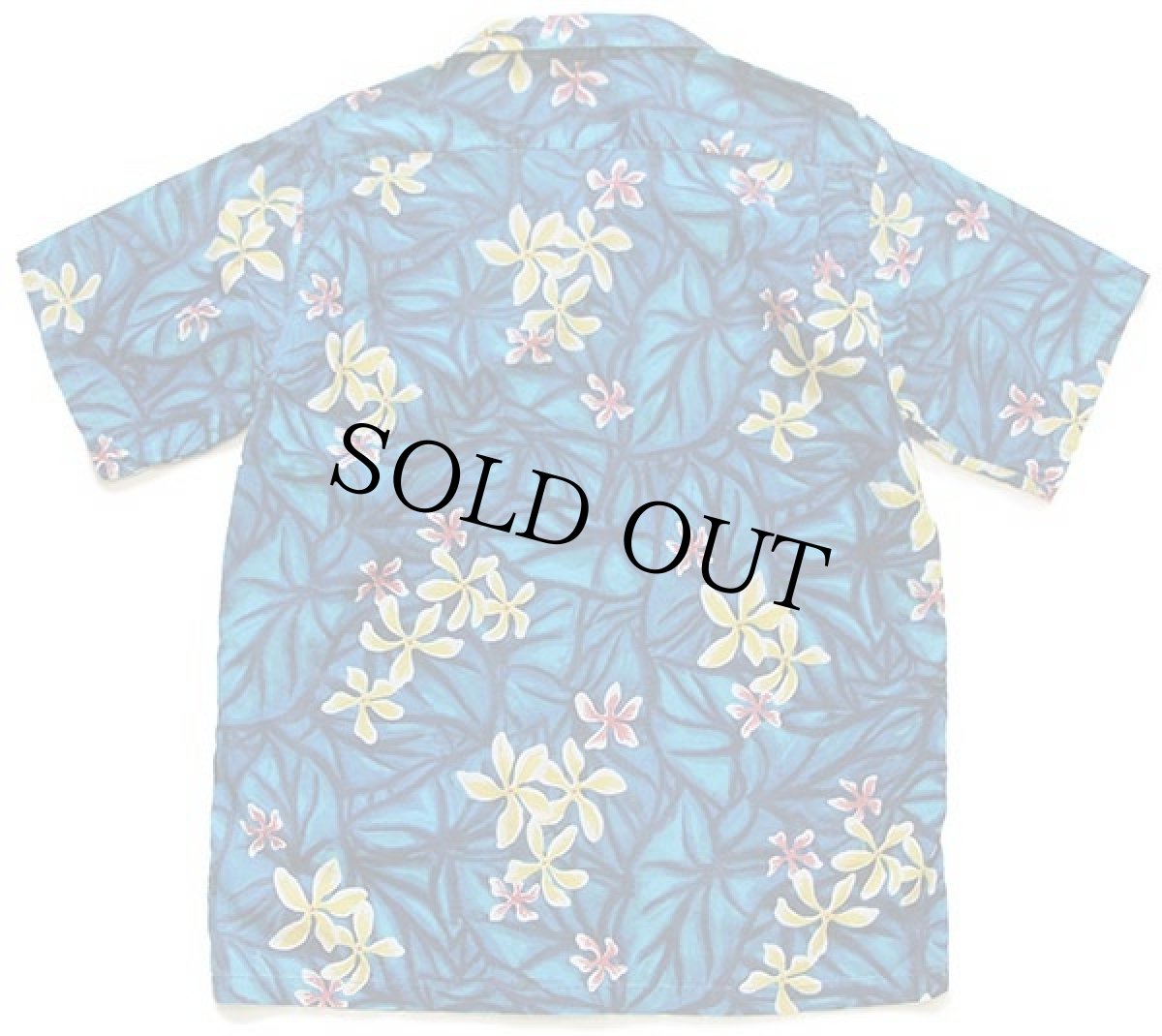 画像2: 60s ハワイ製 UNKNOWN フラワー柄 コットン アロハシャツ (2)