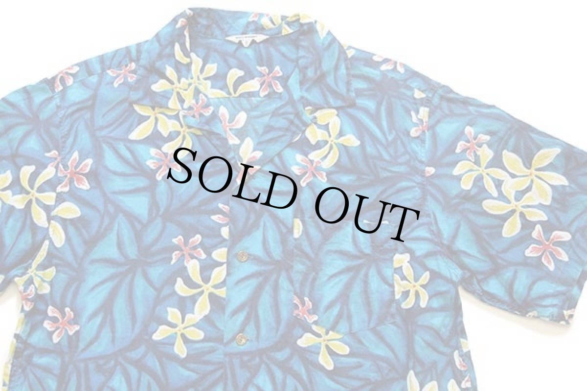 画像3: 60s ハワイ製 UNKNOWN フラワー柄 コットン アロハシャツ (3)