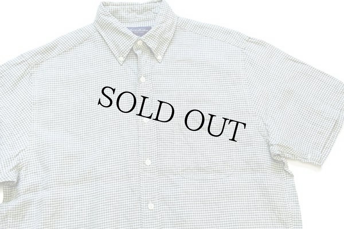 画像3: 00s Brooks Brothersブルックスブラザーズ チェック ボタンダウン 半袖 アイリッシュ リネンシャツ 緑×白 M (3)