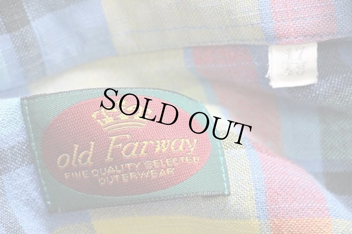 画像4: 90s old Farway チェック 半袖 コットン×リネンシャツ 17 (4)