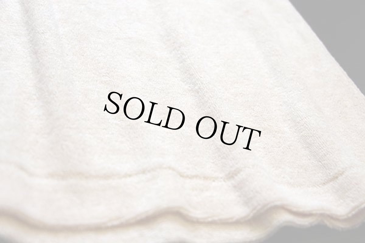 画像5: 70s MONTGOMERY WARD 無地 パイル ポロシャツ 薄茶 L (5)