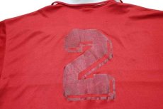 画像5: 90s USA製 NIKEナイキ JEFF CITY 2 ナンバリング サッカー ゲームシャツ 赤 M (5)