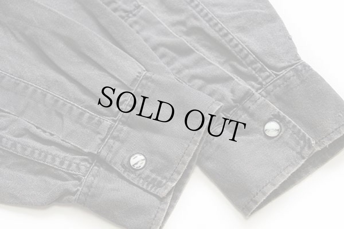 画像6: 90s Levi'sリーバイス ブラックデニム ウエスタンシャツ M★ユーロ (6)