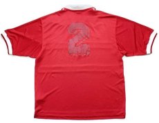 画像2: 90s USA製 NIKEナイキ JEFF CITY 2 ナンバリング サッカー ゲームシャツ 赤 M (2)