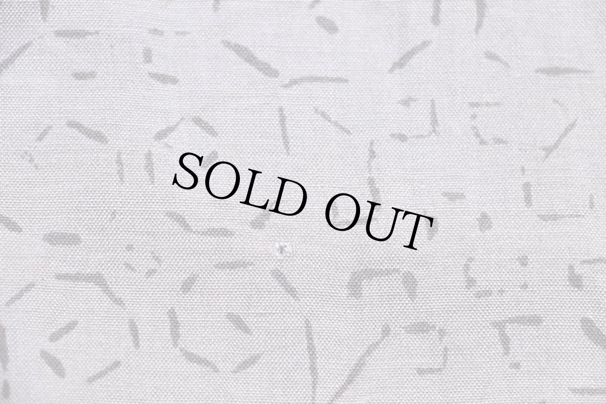 画像6: 90s PERRY ELLIS 総柄 半袖 シルク×コットンシャツ グレーベージュ L (6)