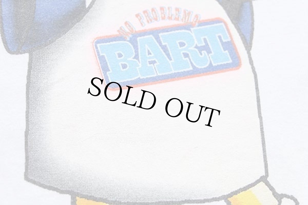 画像6: 90s The Simpsons シンプソンズ NO PROBLEMO BART バート コットンTシャツ 白 M (6)