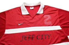 画像3: 90s USA製 NIKEナイキ JEFF CITY 2 ナンバリング サッカー ゲームシャツ 赤 M (3)