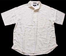 画像1: 90s OSCC OLD SCHOOL CLOTHING CO プルオーバー 半袖 リネンシャツ 生成り XL (1)