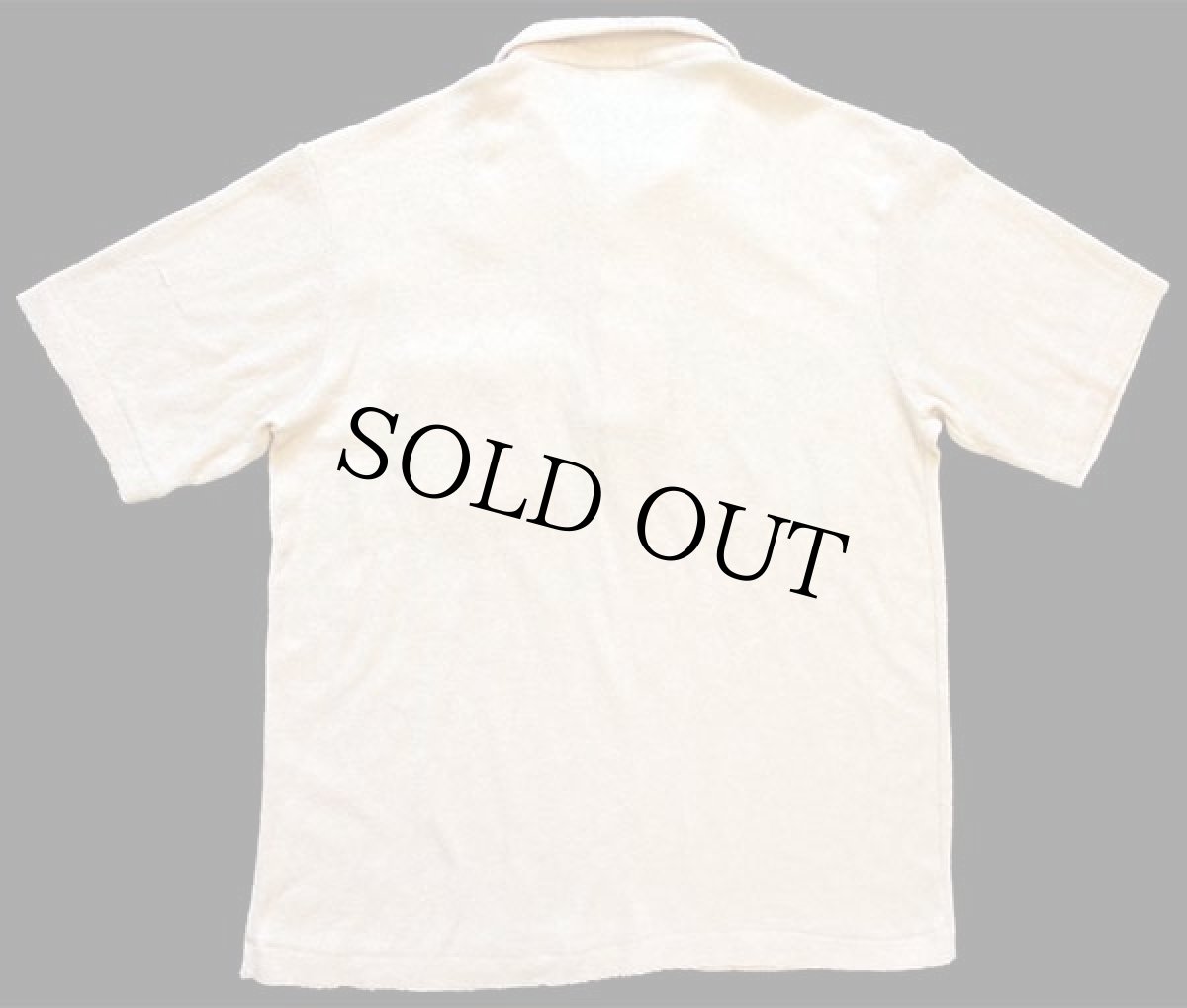 画像2: 70s MONTGOMERY WARD 無地 パイル ポロシャツ 薄茶 L (2)