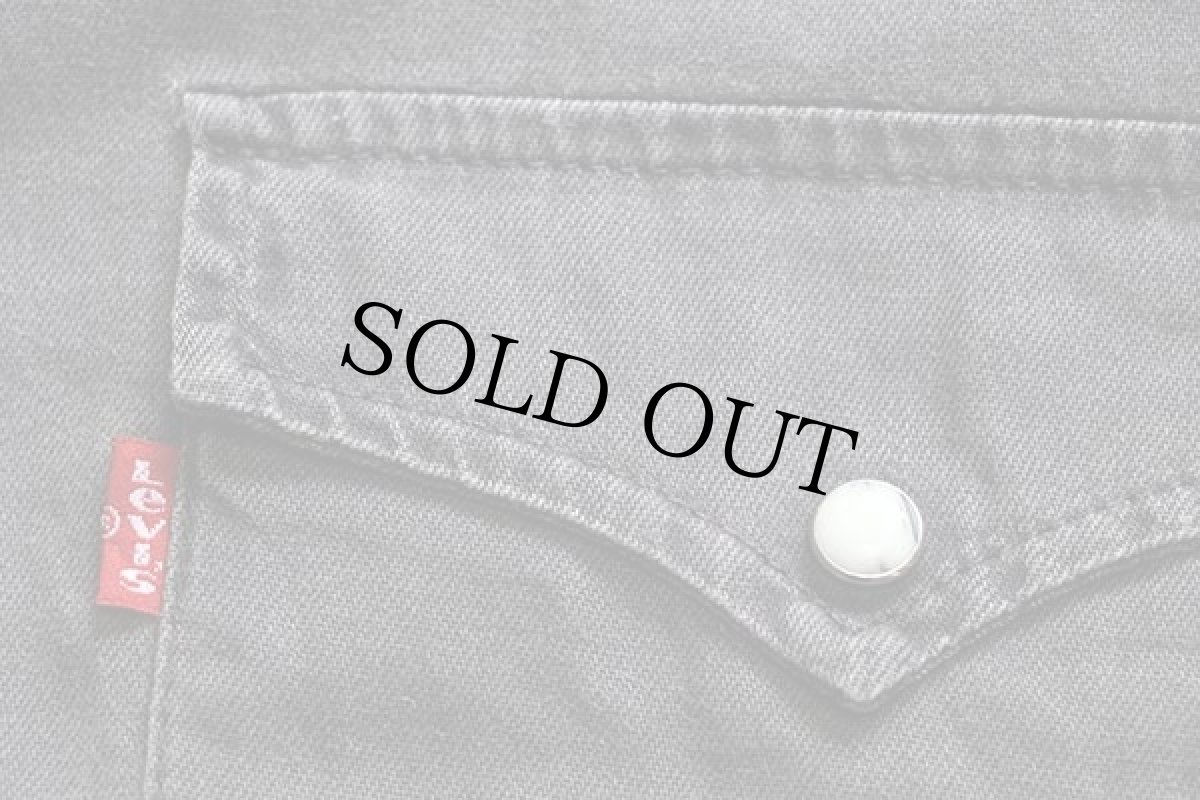 画像5: 90s Levi'sリーバイス ブラックデニム ウエスタンシャツ M★ユーロ (5)