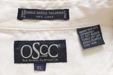 画像4: 90s OSCC OLD SCHOOL CLOTHING CO プルオーバー 半袖 リネンシャツ 生成り XL (4)