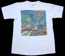 画像2: 90s USA製 Wranglerラングラー RUGGED WEAR アウトドア柄 コットンTシャツ 白 2XLT★特大 (2)