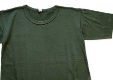 画像1: 80s イタリア軍 無地 コットンTシャツ オリーブ V (1)