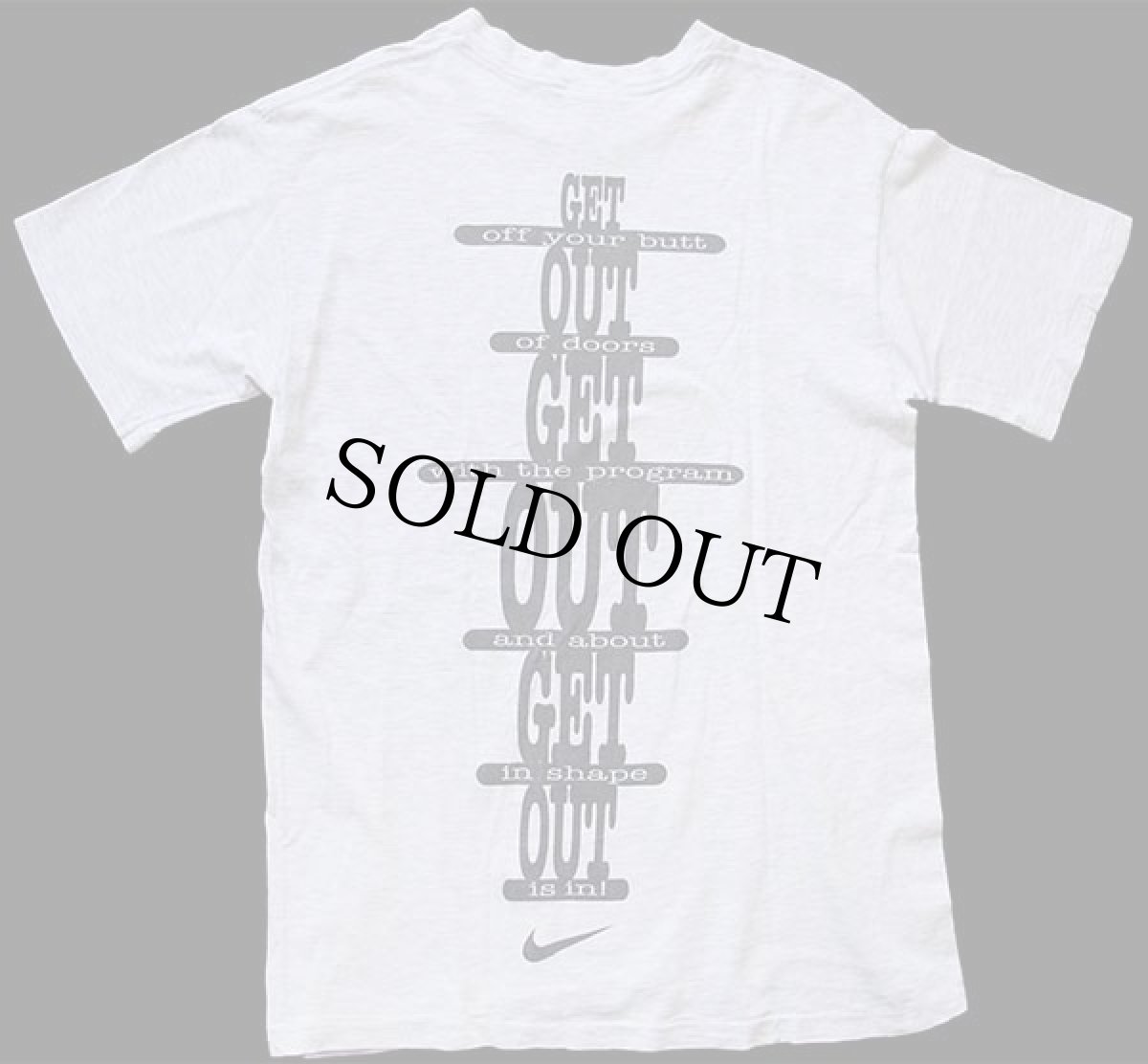 画像3: 90s USA製 NIKEナイキ GIVE the COUCH the DAY off コットンTシャツ 杢ライトグレー M (3)