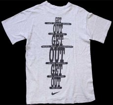 画像3: 90s USA製 NIKEナイキ GIVE the COUCH the DAY off コットンTシャツ 杢ライトグレー M (3)