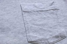 画像5: 90s USA製 FRUIT OF THE LOOM 無地 コットン ポケットTシャツ 杢ライトグレー XL (5)