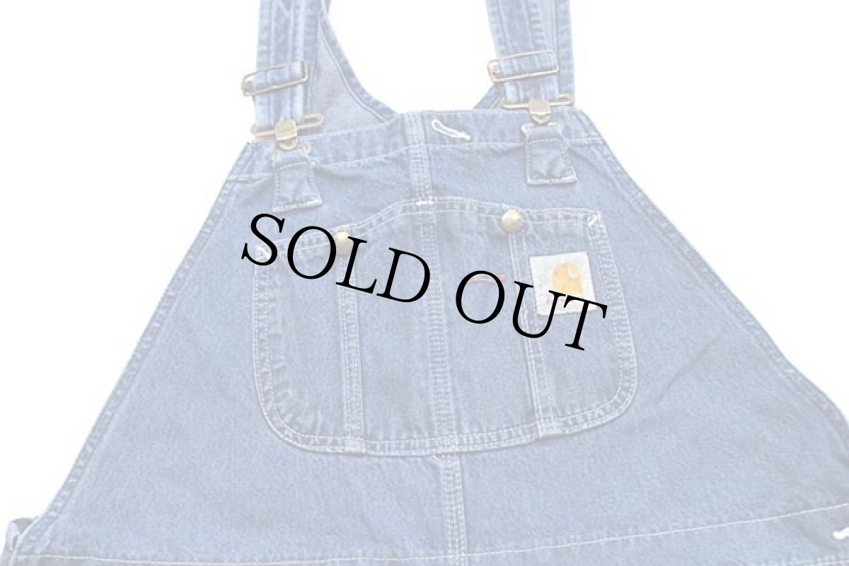 画像4: carharttカーハート デニム オーバーオール w40 L30 (4)