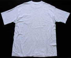 画像3: 90s USA製 FRUIT OF THE LOOM 無地 コットン ポケットTシャツ 杢ライトグレー XL (3)