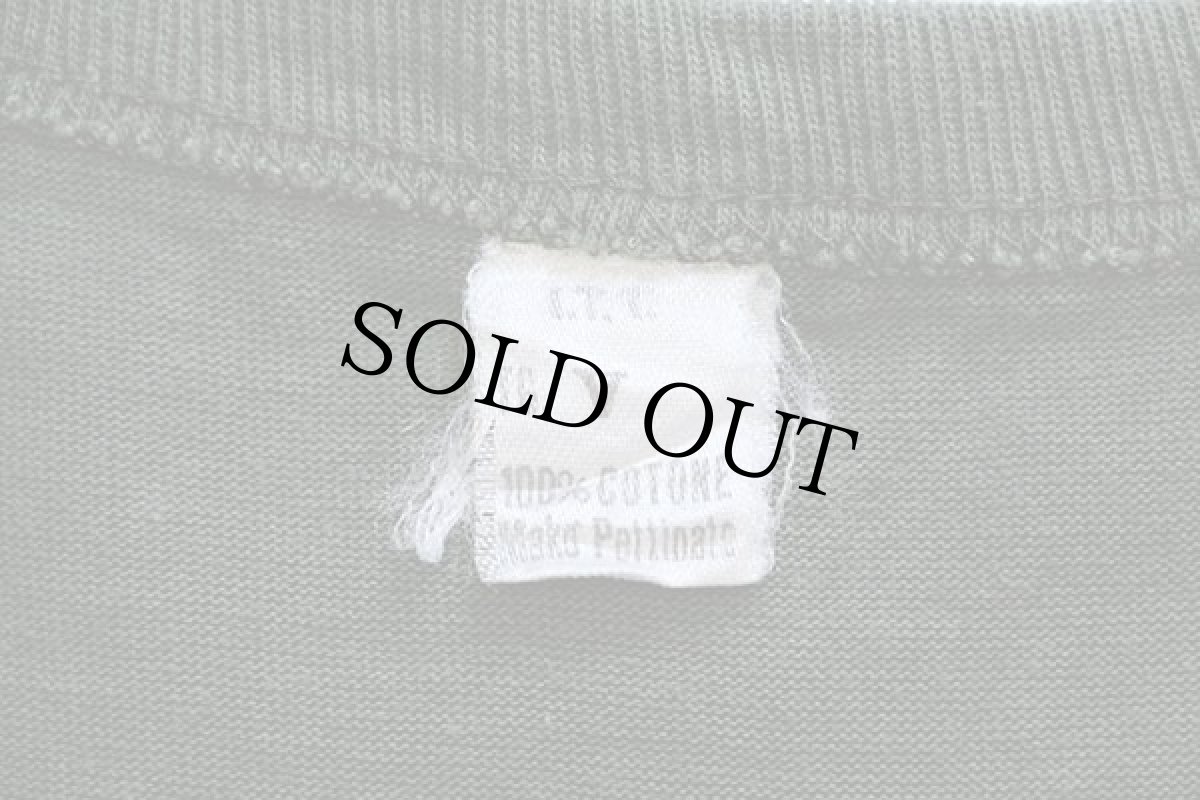 画像4: 80s イタリア軍 無地 コットンTシャツ オリーブ V (4)