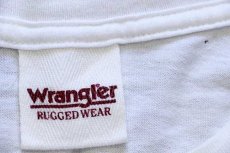 画像4: 90s USA製 Wranglerラングラー RUGGED WEAR アウトドア柄 コットンTシャツ 白 2XLT★特大 (4)