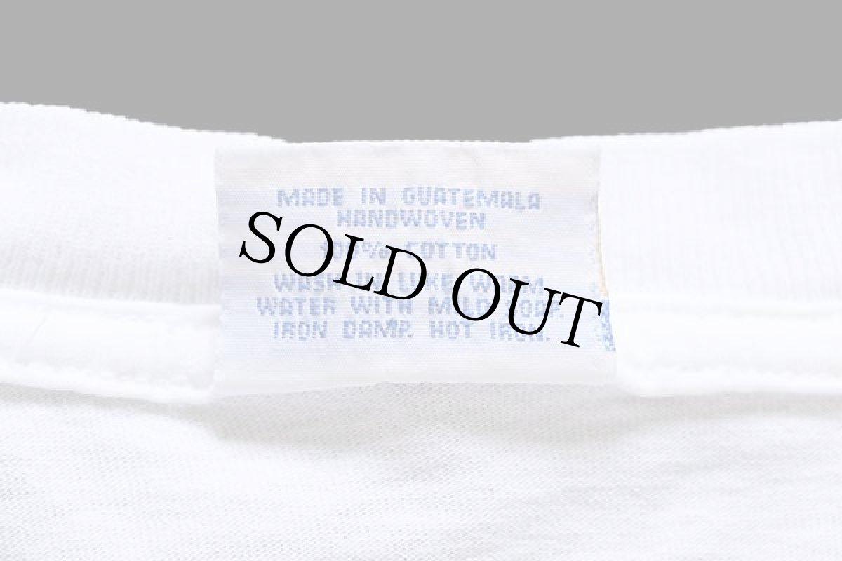 画像6: 90s グアテマラ製 フルーツ柄 ハンド刺繍 コットンTシャツ 白 (6)