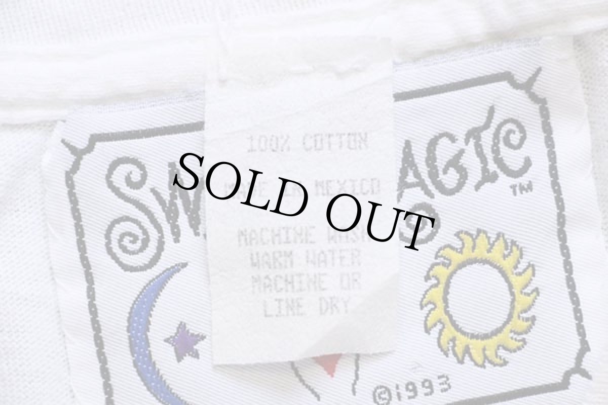 画像6: 90s SWAN MAGIC ハワイ ヤシの木 熱帯魚 フラダンス ウクレレ ハイビスカス サーフィン 太陽 刺繍 コットンTシャツ 白 (6)