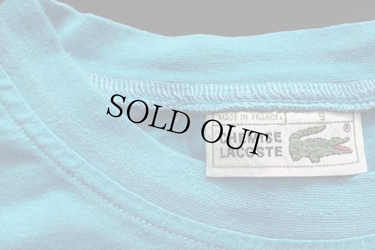 画像4: 70s フランス製 CHEMISE LACOSTE ラコステ ワンポイント コットンTシャツ ライトブルー 5 (4)