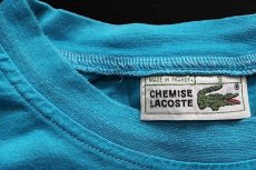 画像4: 70s フランス製 CHEMISE LACOSTE ラコステ ワンポイント コットンTシャツ ライトブルー 5 (4)
