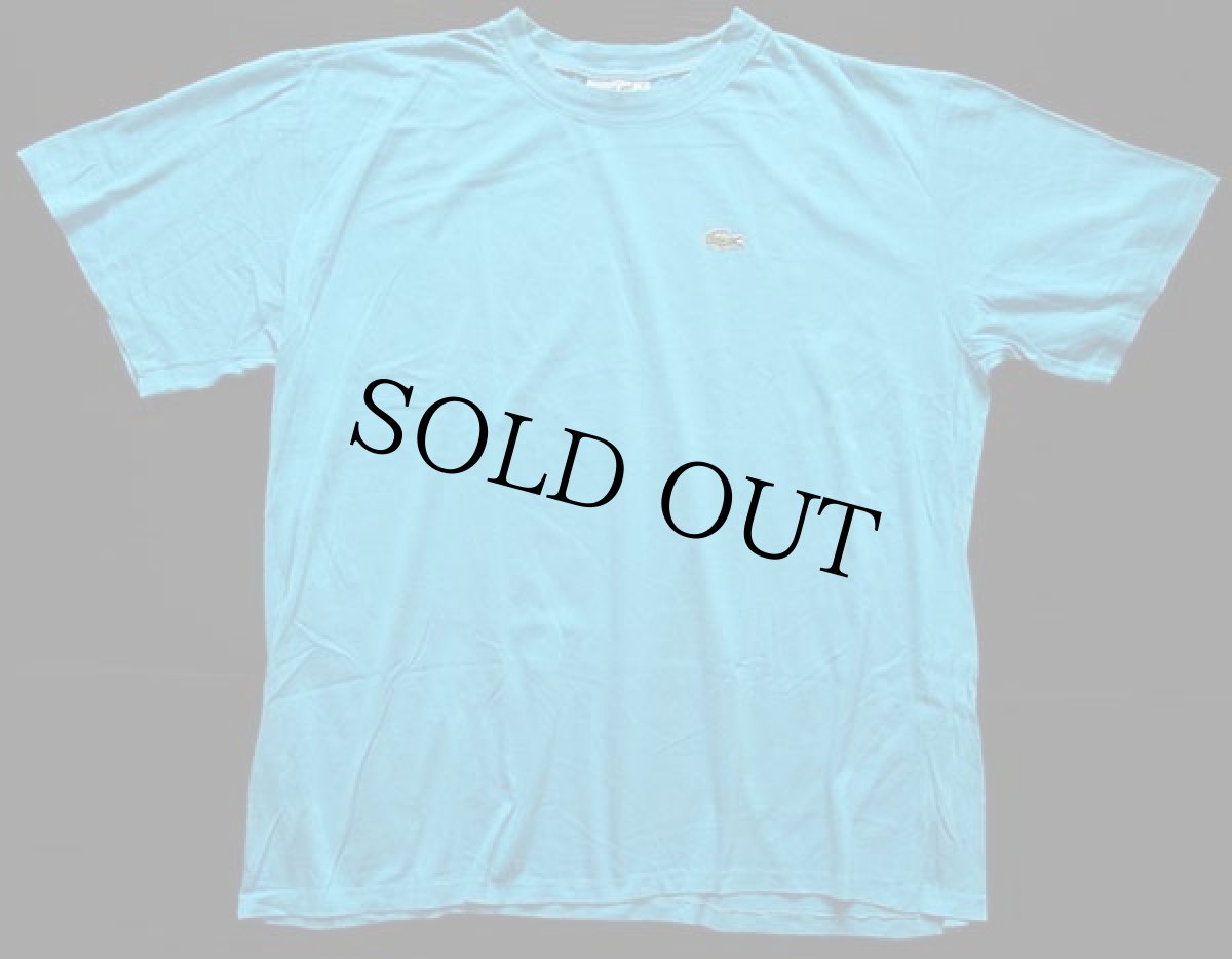 画像2: 70s フランス製 CHEMISE LACOSTE ラコステ ワンポイント コットンTシャツ ライトブルー 5 (2)