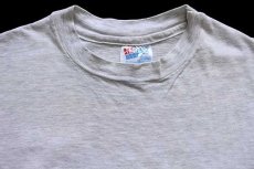 画像6: 90s USA製 Hanes NORTH AMERICAN WILDERNESS アニマル 両面プリント アート コットンTシャツ 杢ライトグレー M (6)