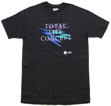 画像2: 80s USA製 Hanes TOTAL LIFE CONCEPT AT&T アート コットンTシャツ 黒 L (2)