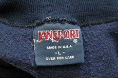 画像4: 90s USA製 JANSPORTジャンスポーツ UCLA BRUINS 刺繍 針抜き スウェット 紺 L (4)