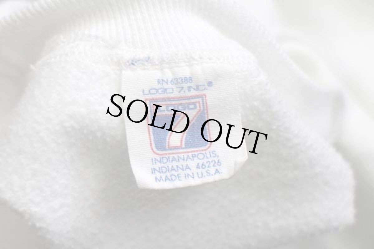 画像4: 80s USA製 LOGO 7 INDIANA NCAA CHAMPIONS スウェット 白 (4)