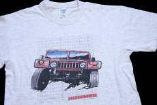 画像1: 90s HUMMER H1 ハマー コットンTシャツ 杢ライトグレー L (1)