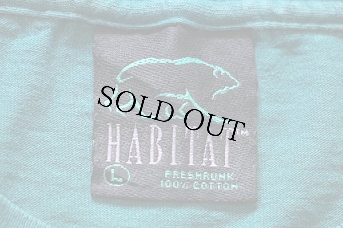 画像4: 90s USA製 HABITAT WAKE UP TO THE RAINFOREST アニマル バード アート 両面プリント コットンTシャツ 緑 L (4)