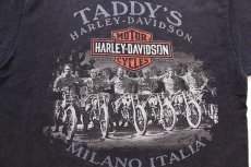 画像4: Hanes HARLEY-DAVIDSON ハーレー ダビッドソン OLD SCHOOL RULES TADDY'S スカル 両面プリント コットンTシャツ 黒 フェード (4)