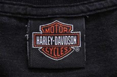 画像6: Hanes HARLEY-DAVIDSON ハーレー ダビッドソン OLD SCHOOL RULES TADDY'S スカル 両面プリント コットンTシャツ 黒 フェード (6)
