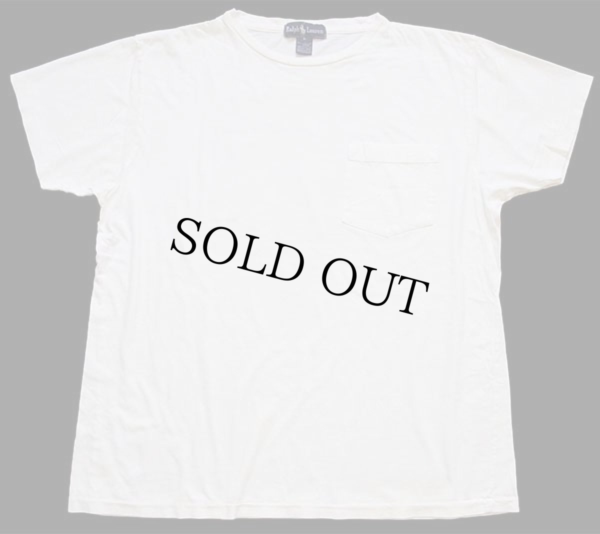 画像2: 90s USA製 ラルフローレン Endless Sunny Warm Spring days バックプリント アート コットン ポケットTシャツ 生成り L (2)