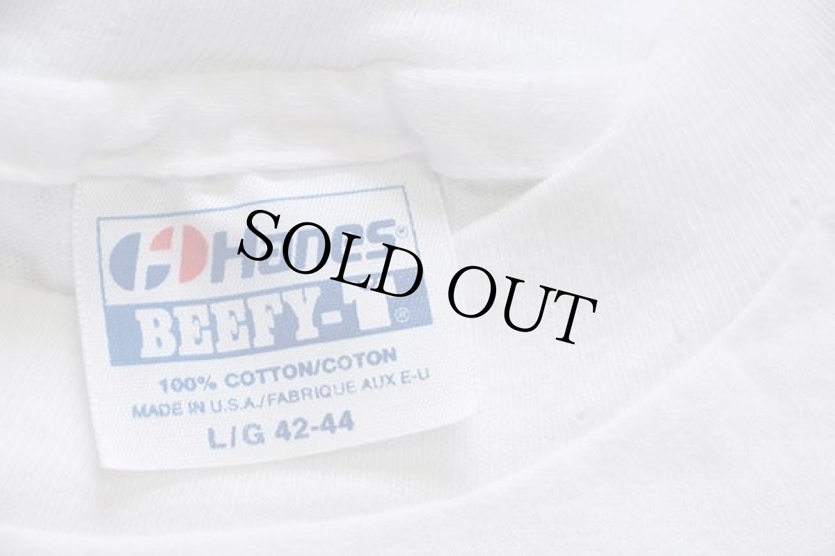 画像4: 90s USA製 Hanes INNER HARBOR CRABBING CLUB カニ コットンTシャツ 白 L (4)