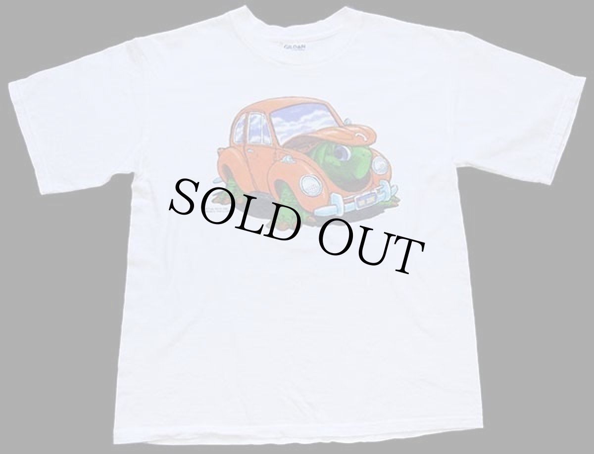 画像2: 90s フォルクスワーゲン タイプ1 ビートル カメ コットンTシャツ 白 L (2)