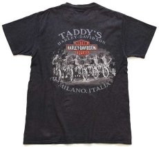 画像3: Hanes HARLEY-DAVIDSON ハーレー ダビッドソン OLD SCHOOL RULES TADDY'S スカル 両面プリント コットンTシャツ 黒 フェード (3)