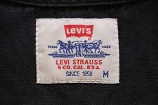 画像5: 90s Levi'sリーバイス ノースリーブ ブラック デニム ウエスタンシャツ M★ユーロ (5)