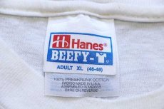 画像5: 90s Hanes フィッシング イラスト 両面プリント コットン ポケットTシャツ 白 XL (5)